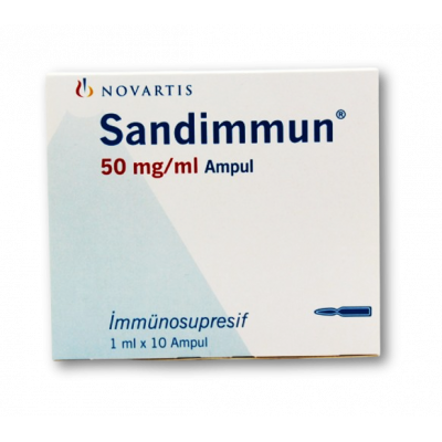 SANDIMMUN ® 50 MG / ML ( CICLOSPORIN ) CONCENTRATE FOR SOLUTION FOR IV INFUSION 1 ML X 10 AMPOULES